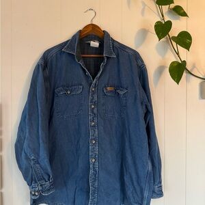Vintage Carhartt Denim Flannel-Lined Shirt